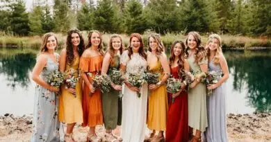 a group of ladies at a wedding with flowers