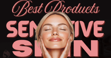 A model showing her glowing skin achieved by the best products for sensitive skin in 2025